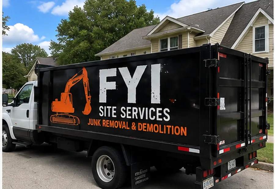 Branded junk removal truck